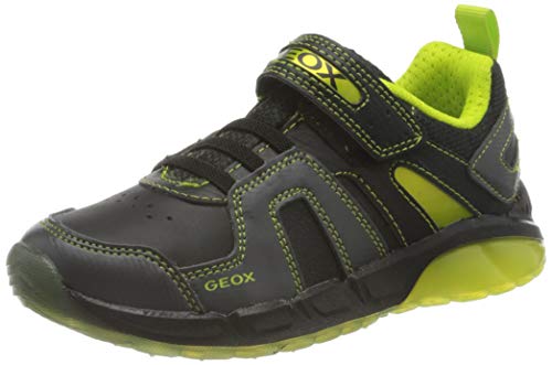 Geox J SPAZIALE BOY A Zapatillas Niños, Negro (Black/Lime), 26 EU