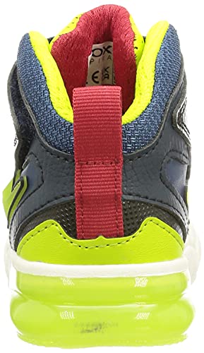 GEOX Junior Boy J GRAYJAY BOY SNEAKERS NAVY/LIME_36EU