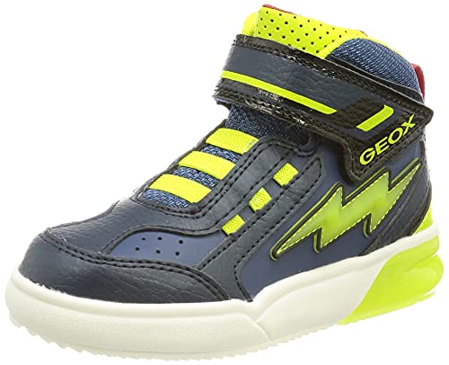 GEOX Junior Boy J GRAYJAY BOY SNEAKERS NAVY/LIME_36EU