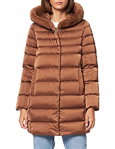 Geox W CHLOO Capa De Pluma Mujer, Bronce (Emperador), 42