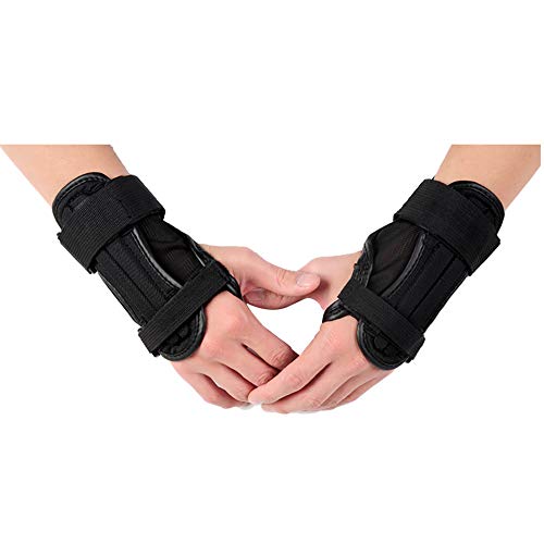 GES Almohadillas para la muñeca Guardia Protector deportivo Bracers Patinaje sobre ruedas Protector Almohadillas protectoras ajustables para la muñeca Protector para motociclismo, esquí y patinaje (S)