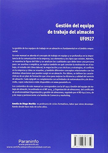 Gestión del equipo de trabajo del almacén (Cp - Certificado Profesionalidad)