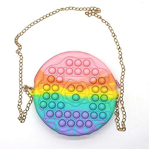 GFD Bolso De Hombro con Punta De Dedo Pop Bubble Pop Tote Bag Juguete De Dedo con Hoyuelos Sensoriales para Reducir El Estrés Y La Ansiedad Bolso De Hombro para Mujer A