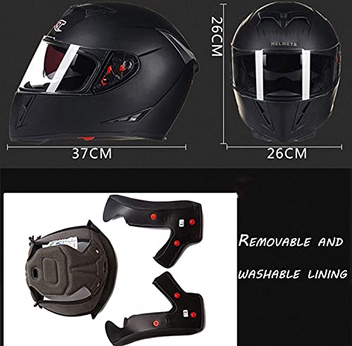 GHHTHEN Casco Integral para Motocicleta, Aprobado por Dot/ECE, multifunción, abatible, para Motocicleta, Casco Modular para Motocicleta con Doble Visera, Gorra de Carreras para Scooter para homb