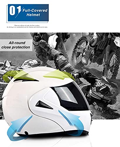 GHHTHEN Casco Modular abatible Frontal para Motocicleta, Casco Modular para Motocicleta, Casco Integral para Motocicleta, Aprobado por Dot/ECE, Casco abatible Frontal para Motocicleta para hombr