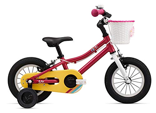 Giant Bicicleta de niña para niña de 12 pulgadas Adore F/W 12 de aluminio con ruedas de bicicleta cesta magenta