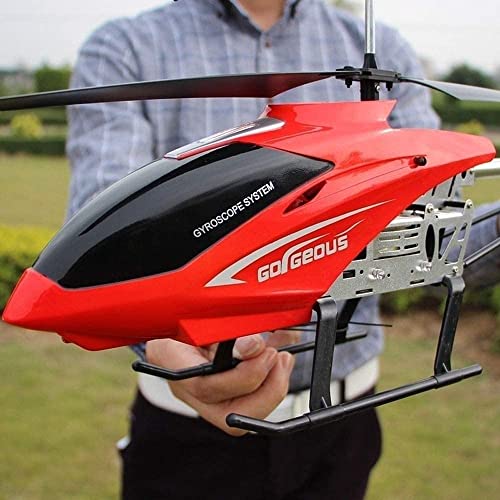 Giant Remote Control Aeroplane 85CM RC Helicopter Outdoor RC Plane LED Light Radio Boy Toy Aircraft Drone with Gyro 3.5 Channels Helicopter Boys Girls Children Gifts (3 Battery)