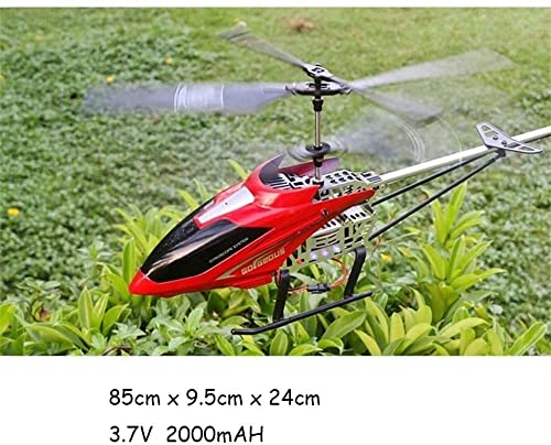 Giant Remote Control Aeroplane 85CM RC Helicopter Outdoor RC Plane LED Light Radio Boy Toy Aircraft Drone with Gyro 3.5 Channels Helicopter Boys Girls Children Gifts (3 Battery)