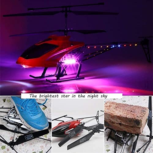 Giant Remote Control Aeroplane 85CM RC Helicopter Outdoor RC Plane LED Light Radio Boy Toy Aircraft Drone with Gyro 3.5 Channels Helicopter Boys Girls Children Gifts (3 Battery)