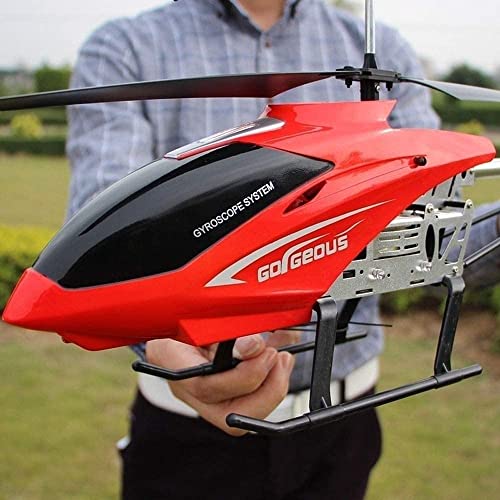 Giant Remote Control Aeroplane 85CM RC Helicopter Outdoor RC Plane LED Light Radio Boy Toy Aircraft Drone with Gyro 3.5 Channels Helicopter Boys Girls Children Gifts (2 Battery)