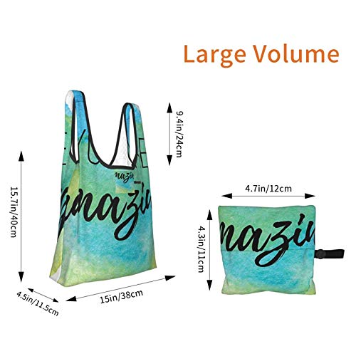 GIERTER Lifestyle Decor You are Amazing Inspirational Cotización On Watercolor Painbrush Design Cielo Azul Verde Reutilizable Plegable Bolsas de Compras Ecológicas