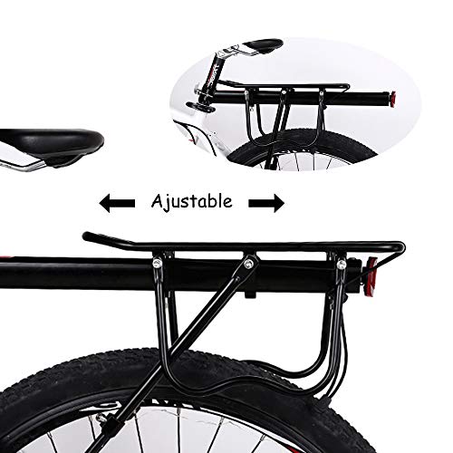 Gindoly Portaequipajes Trasero Bicicleta Accesorios Ajustable Soporte Aleación de Aluminio MTB con Reflector