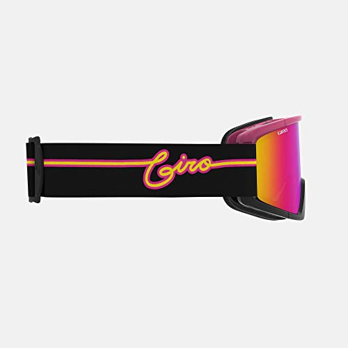 Giro Dylan - Gafas de nieve para mujer, correa de luces de neón rosa con espectro de rosa/lentes amarillas (2021)