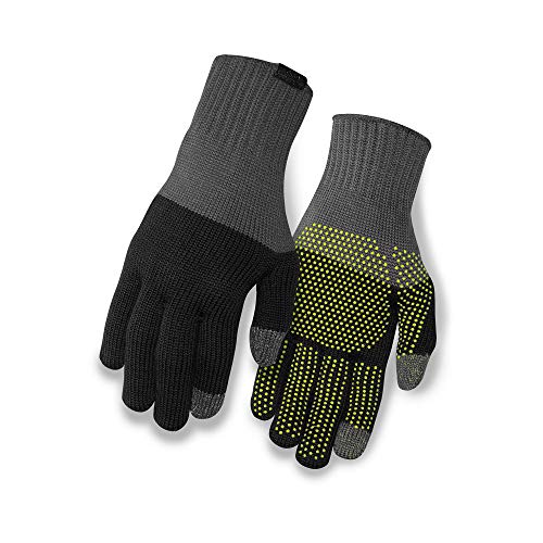 Giro Guantes de Ciclismo Unisex para Adultos, Wi Merino, Lana de Merino, Gris/Negro, L/XL