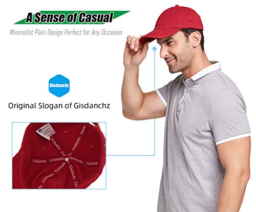 Gisdanchz Gorras de Hombre Béisbol Verano Gorra Mujer Beisbol Viseras Trucker Running Baseball Rojo