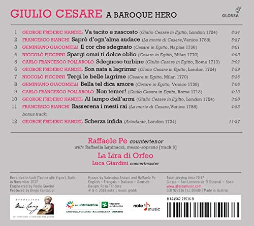 Giulio Cesare - A Baroque Hero/ Raffaele Pe
