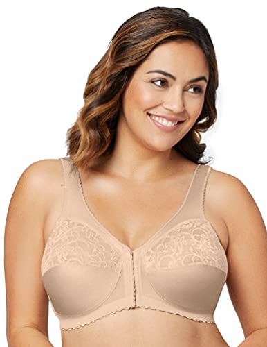 Glamorise Magic Lift Full Figure Support Front Close Bra, Sujetador Cotidiana para Mujer, Beige (Blush), 100B