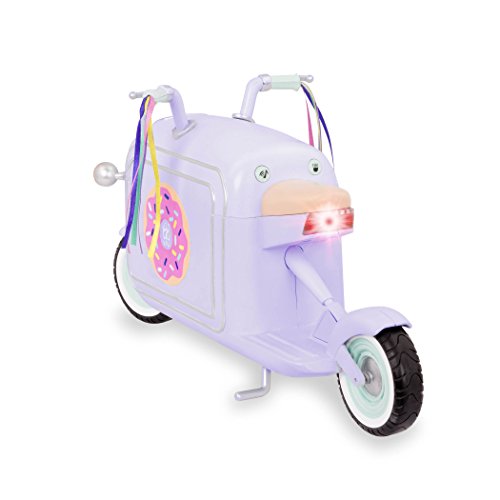 Glitter Girls by Battat – Donut Delivery Scooter – Toy Car, Bike, and Vehicle Accessories for 14-inch Dolls (35.6 cm) – Ages 3 and Up