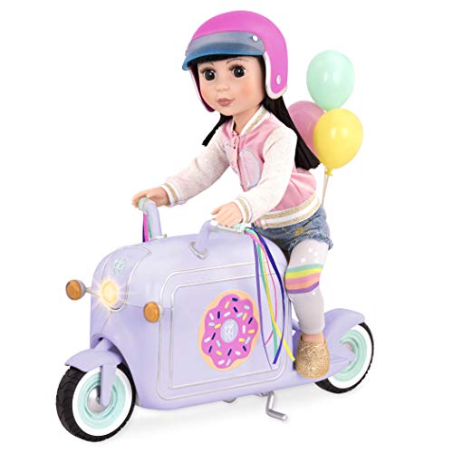 Glitter Girls by Battat – Donut Delivery Scooter – Toy Car, Bike, and Vehicle Accessories for 14-inch Dolls (35.6 cm) – Ages 3 and Up