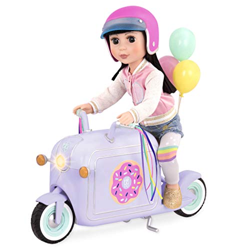 Glitter Girls by Battat – Donut Delivery Scooter – Toy Car, Bike, and Vehicle Accessories for 14-inch Dolls (35.6 cm) – Ages 3 and Up