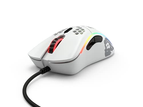 Glorious PC Gaming Race Model D- Gaming Raton configurable (Model D-, raton gaming con cable, Blanco Brillante)