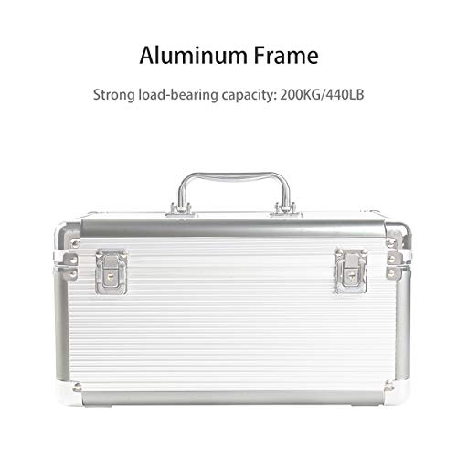 GLOTRENDS B86 Aluminium Protection Case for 8 * 3.5 and 6 * 2.5 Inch HDD/SDD Argent Fundas Suitcase, Plata, Aluminio