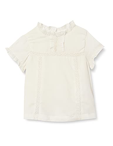 Gocco Blusa ROMANTICA Camisa, Blanco Roto, 6/9 Meses para Bebés