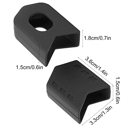 GOEI Protector del Casquillo del Juego de Bielas, Cubierta Duradera del Protector del Brazo de la Manivela de la Bicicleta 4pcs para la Bicicleta para la Bici de Carretera(Negro)