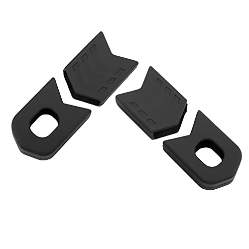 GOEI Protector del Casquillo del Juego de Bielas, Cubierta Duradera del Protector del Brazo de la Manivela de la Bicicleta 4pcs para la Bicicleta para la Bici de Carretera(Negro)