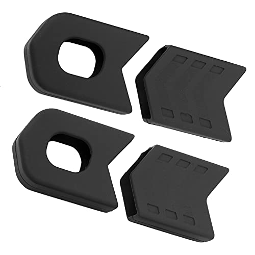 GOEI Protector del Casquillo del Juego de Bielas, Cubierta Duradera del Protector del Brazo de la Manivela de la Bicicleta 4pcs para la Bicicleta para la Bici de Carretera(Negro)