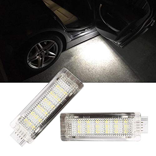 GOFORJUMP 2 Unids/Set Tronco de Coche LED Luces de Cortesía 18 SMD Cortesía Puerta Puddle Footwell Boot Lamp para B/MW