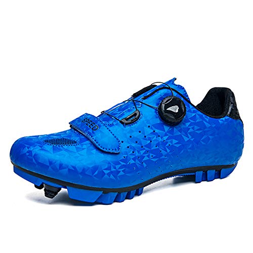 Gogodoing Zapatillas de Ciclismo de Bicicleta de Montaña para Hombre Compatibles con SPD-SL y Zapatillas de Ciclismo de Interior para Mujer Resistentes al Desgaste con Tacos