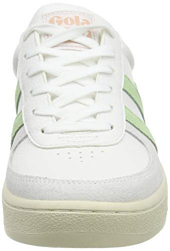 Gola Grandslam Trident, Zapatillas Mujer, White Patina Green Pearl Pink, 36 EU