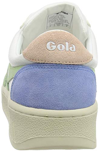 Gola Grandslam Trident, Zapatillas Mujer, White Patina Green Pearl Pink, 36 EU