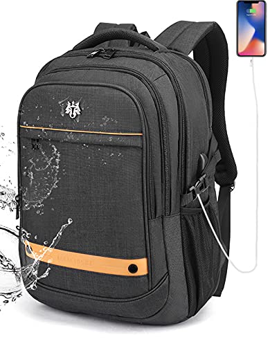 Golden Wolf Mochila portátil unisex - negro/naranja