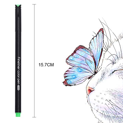 GOLDGE 36pz Rotuladores de Punta Fina para Planificador de Diario, Marcadores de punta Fina para Taking Adult Coloring Books Pintura Dibujo 0.4 mm Pluma de Punta de Fieltro de 36 Colores