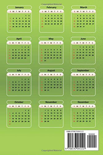 Golf Calendar & Journal: Calendar 2021 Planner Golf Notebook Journal Lined Paper College Ruled, Writing for Girls Kids Teens... calendar / planner / notebook Gift 100 Pages ( 6 x 9)