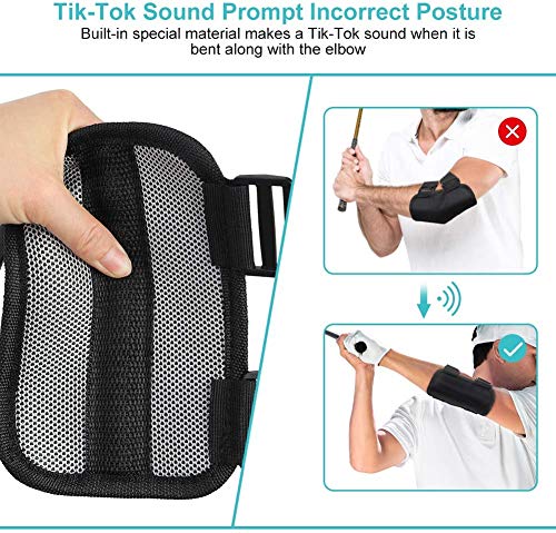 Golf Training Aid, Golf Elbow Brace, Golf Swing Trainer Elbow Training Aid Ayuda Golf Swing Trainer Aid Golf Swing Golf Swing Entrenamiento para principiantes Entrenamiento con notificaciones Tok Tok