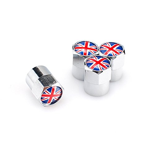 Goliton® Bandera británica Mini Tapa de la válvula tapón de la Boquilla de Gas de Metal