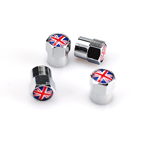 Goliton® Bandera británica Mini Tapa de la válvula tapón de la Boquilla de Gas de Metal