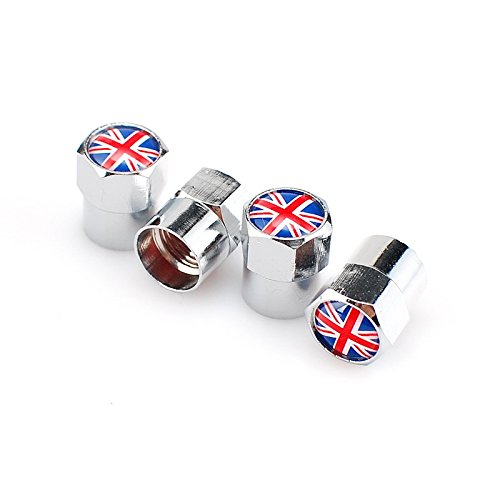 Goliton® Bandera británica Mini Tapa de la válvula tapón de la Boquilla de Gas de Metal