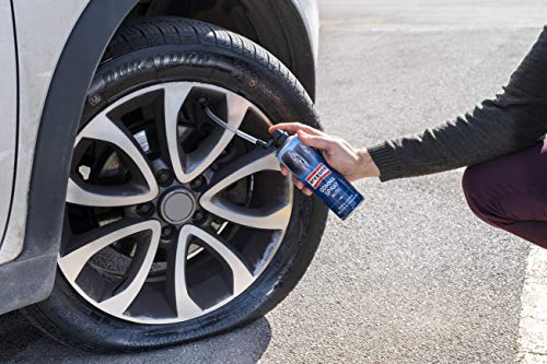 Goma Spray sigilla forature y rigonfia neumáticos. Apto para cualquier tipo de neumático Sia Con Gomas A Camera D Aire, Sia Tubeless. permette de marquetería se l 'Operazione sin desmontar la rueda perforada y sin sporcarsi Le manos.