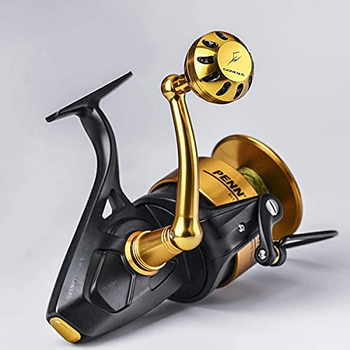 GOMEXUS Aluminio Pomo Carrete para Shimano Biomaster SW Twin Power SW Bull's Eye Perilla Carretes de Pesca Spinning Directo, Daiwa BG Penn Spinfisher Instalación de Perforación 45mm