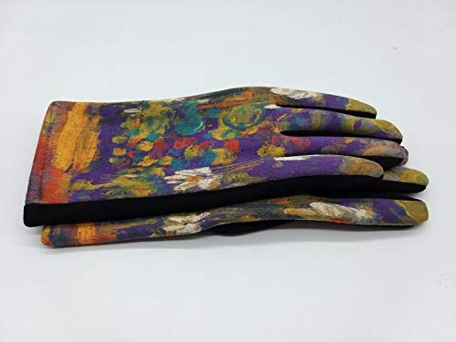 Goods4good Guantes para mujeres y señoras, de otoño e invierno, con pantalla táctil y diseño de pinturas de los famosos pintores: Van Gogh y Klimt. Talla única. (Multicolores 2)