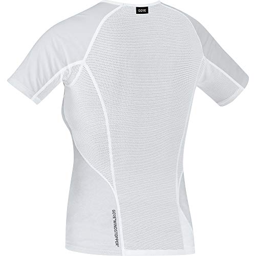 GORE WEAR M Camiseta interior de manga corta para mujer GORE WINDSTOPPER, 36, Gris claro/Blanco