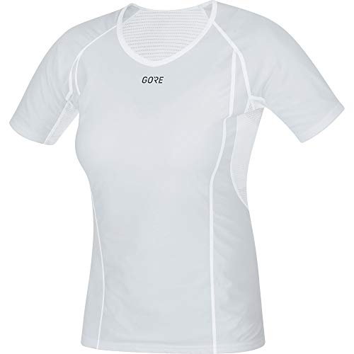 GORE WEAR M Camiseta interior de manga corta para mujer GORE WINDSTOPPER, 36, Gris claro/Blanco