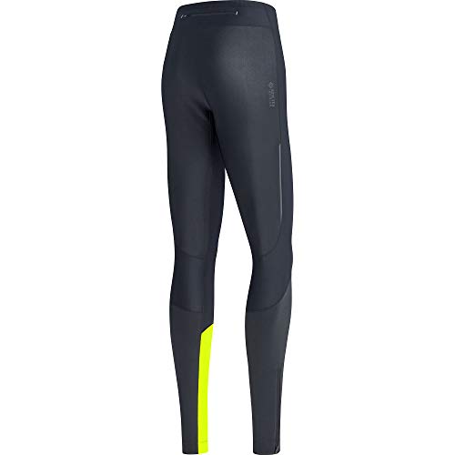 GORE WEAR Mallas de running para hombre, R5, GORE-TEX INFINIUM, XL, Negro/Amarillo neón