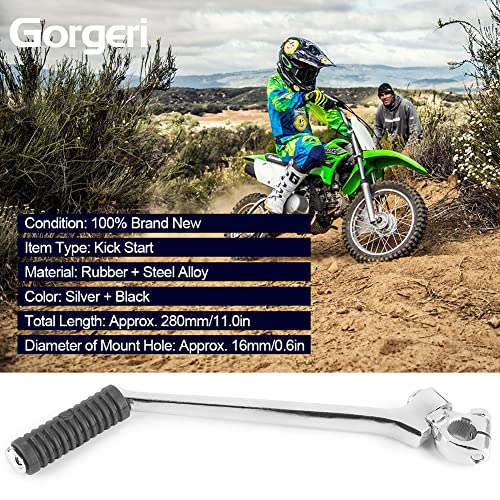 Gorgeri Palanca de arranque Kick Start de 16mm 280mm Palanca de arranque de aleación de acero para PIT PRO Trail Dirt Bike 150c 200cc 250cc