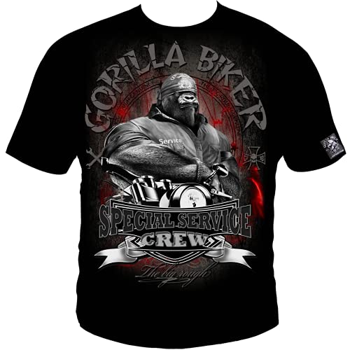 Gorilla Biker GB52N Special Service - Camiseta para hombre Negro L
