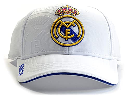 Gorra Real Madrid junior blanco primer equipo escudo Colores Originales - Producto bajo licencia